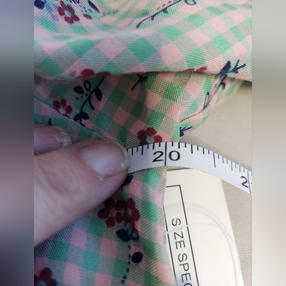 Easel Womens Oversized Gingham Babydoll Dress With Flowers size Medium - Picture 6 of 7